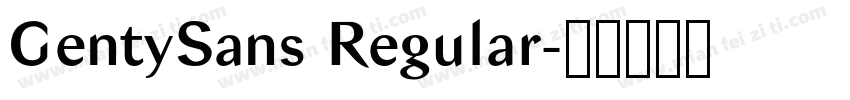 GentySans Regular字体转换